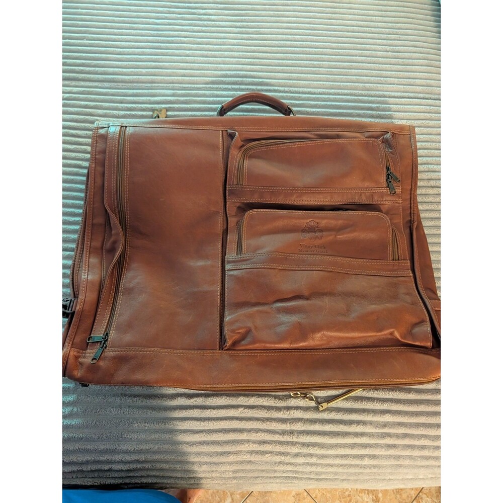 PIEL Handmade Columbian LEATHER  Garment Bag 24" Wide